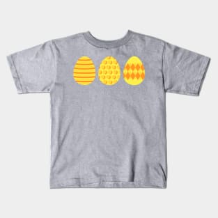 Eggspert Easter Eggs - Decorated Eggs in Yellow and Orange Kids T-Shirt